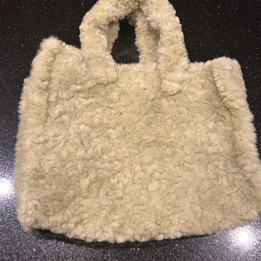 NWOT Urban Outfitters Faux Fur Tote Bag - Green